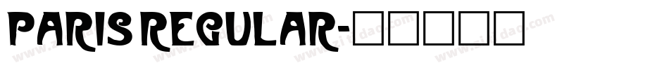 Paris Regular字体转换
